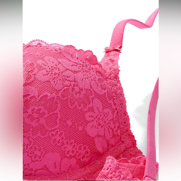 Victoria’s Secret PINK Wink Push Up Bra 40B And Matching Panty Set VS rose shine - Picture 8 of 9